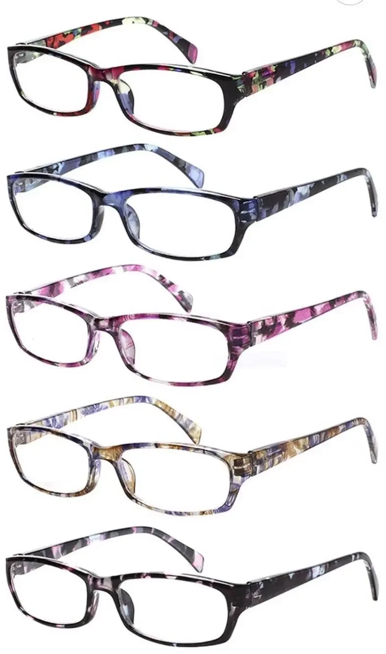 Reading Glasses 5 Pairs Spring Hinge Mixed Pattern Women’s 2.0